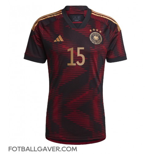 Tyskland Niklas Sule #15 Fotballklær Bortedrakt VM 2022 Kortermet